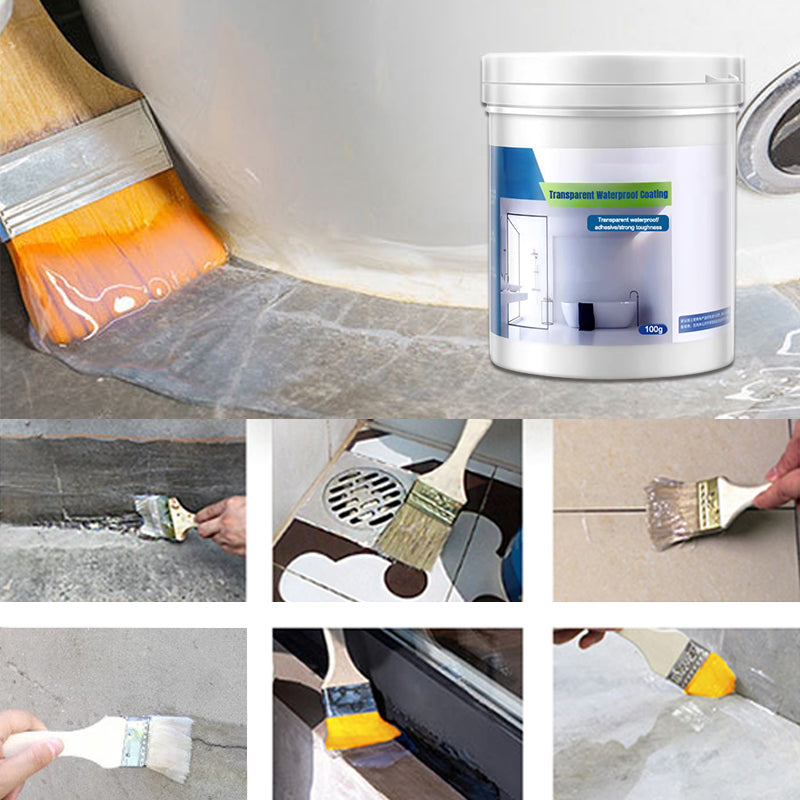 Pro-Grade Transparent Waterproof Sealant - Heavy Duty Leak Stopper - Roofs, Bathrooms & Outdoor Surfaces