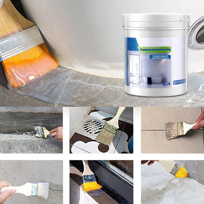 Pro-Grade Transparent Waterproof Sealant - Heavy Duty Leak Stopper - Roofs, Bathrooms & Outdoor Surfaces