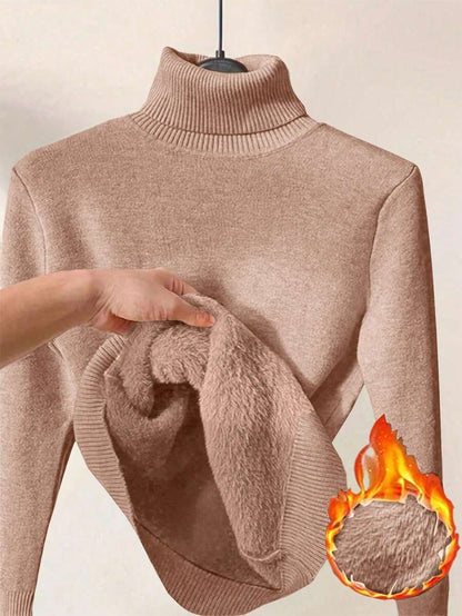 Thermal Turtleneck Knit Sweater – Slim Fit Winter Pullover