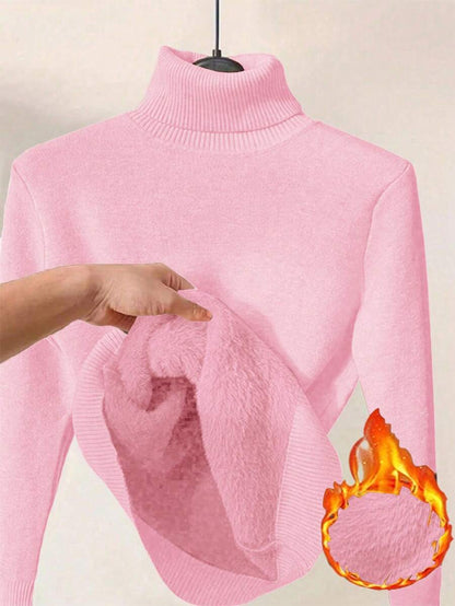 Thermal Turtleneck Knit Sweater – Slim Fit Winter Pullover