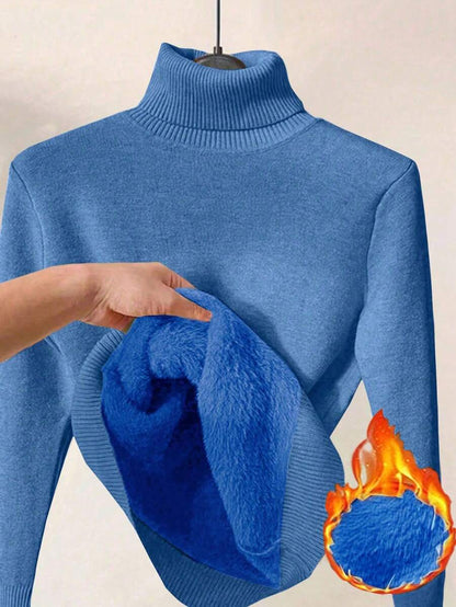 Thermal Turtleneck Knit Sweater – Slim Fit Winter Pullover