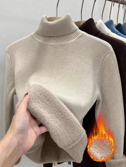 Thermal Turtleneck Knit Sweater – Slim Fit Winter Pullover