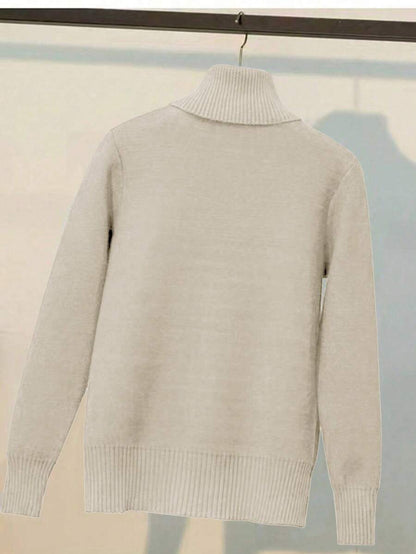 Thermal Turtleneck Knit Sweater – Slim Fit Winter Pullover