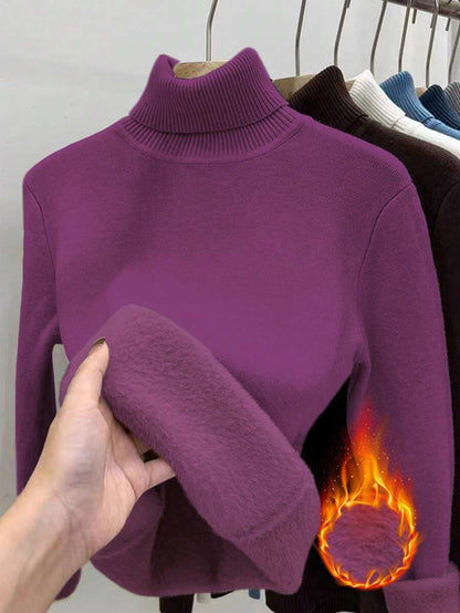 Thermal Turtleneck Knit Sweater – Slim Fit Winter Pullover
