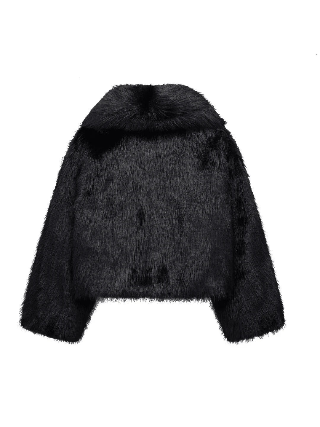 Faux Fur Collar Jacket – Women's Winter Coat – Date Brown Casual Outerwear