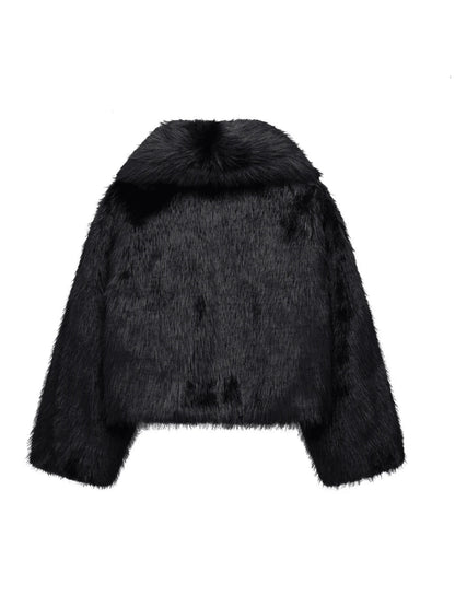 Faux Fur Collar Jacket – Women's Winter Coat – Date Brown Casual Outerwear
