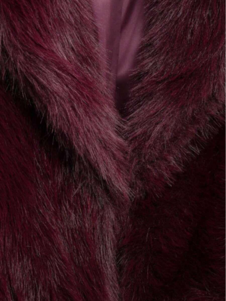 Faux Fur Collar Jacket – Women's Winter Coat – Date Brown Casual Outerwear