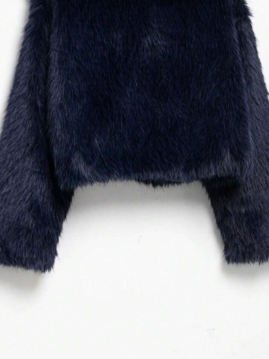 Faux Fur Collar Jacket – Women's Winter Coat – Date Brown Casual Outerwear