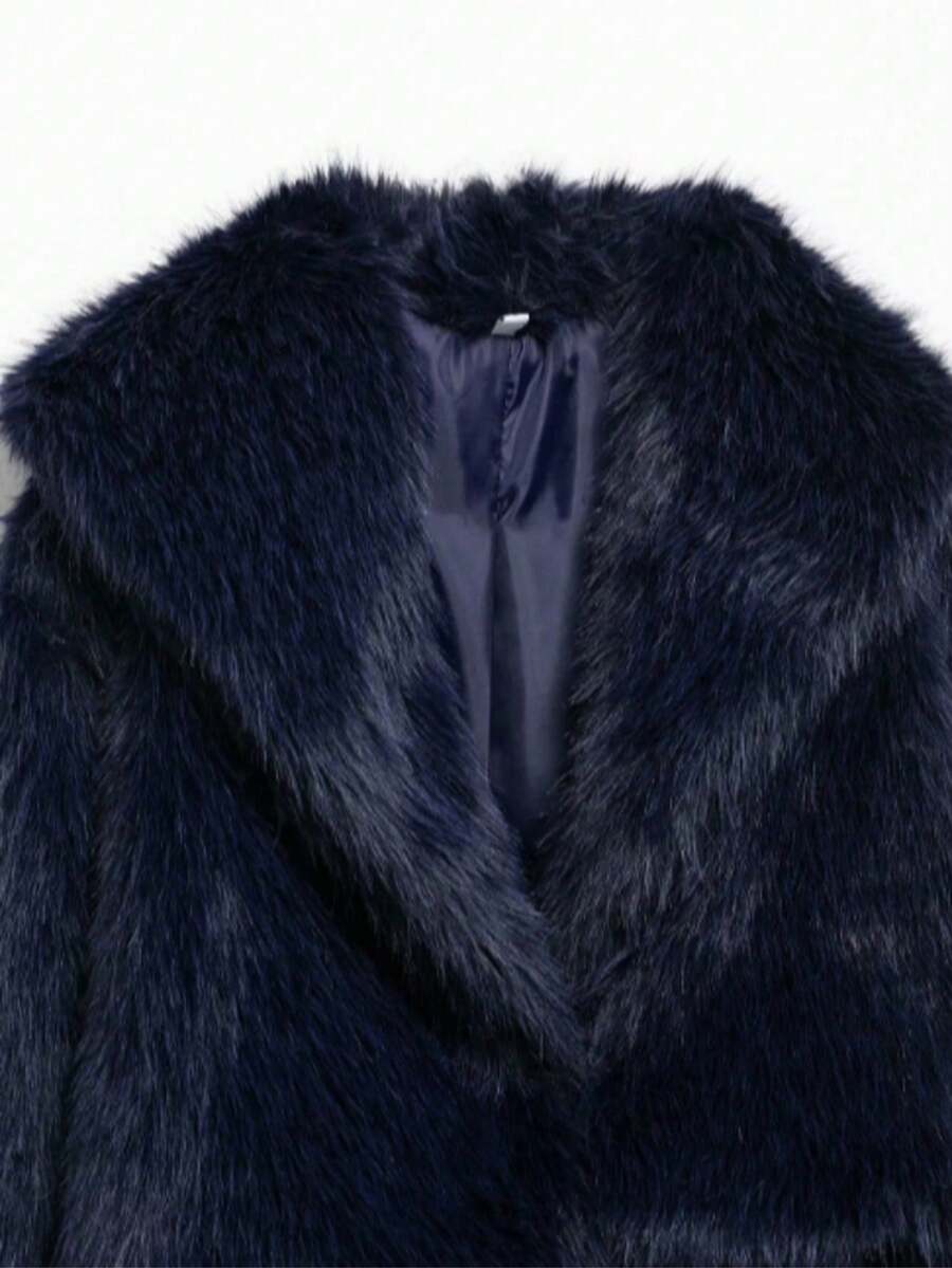Faux Fur Collar Jacket – Women's Winter Coat – Date Brown Casual Outerwear