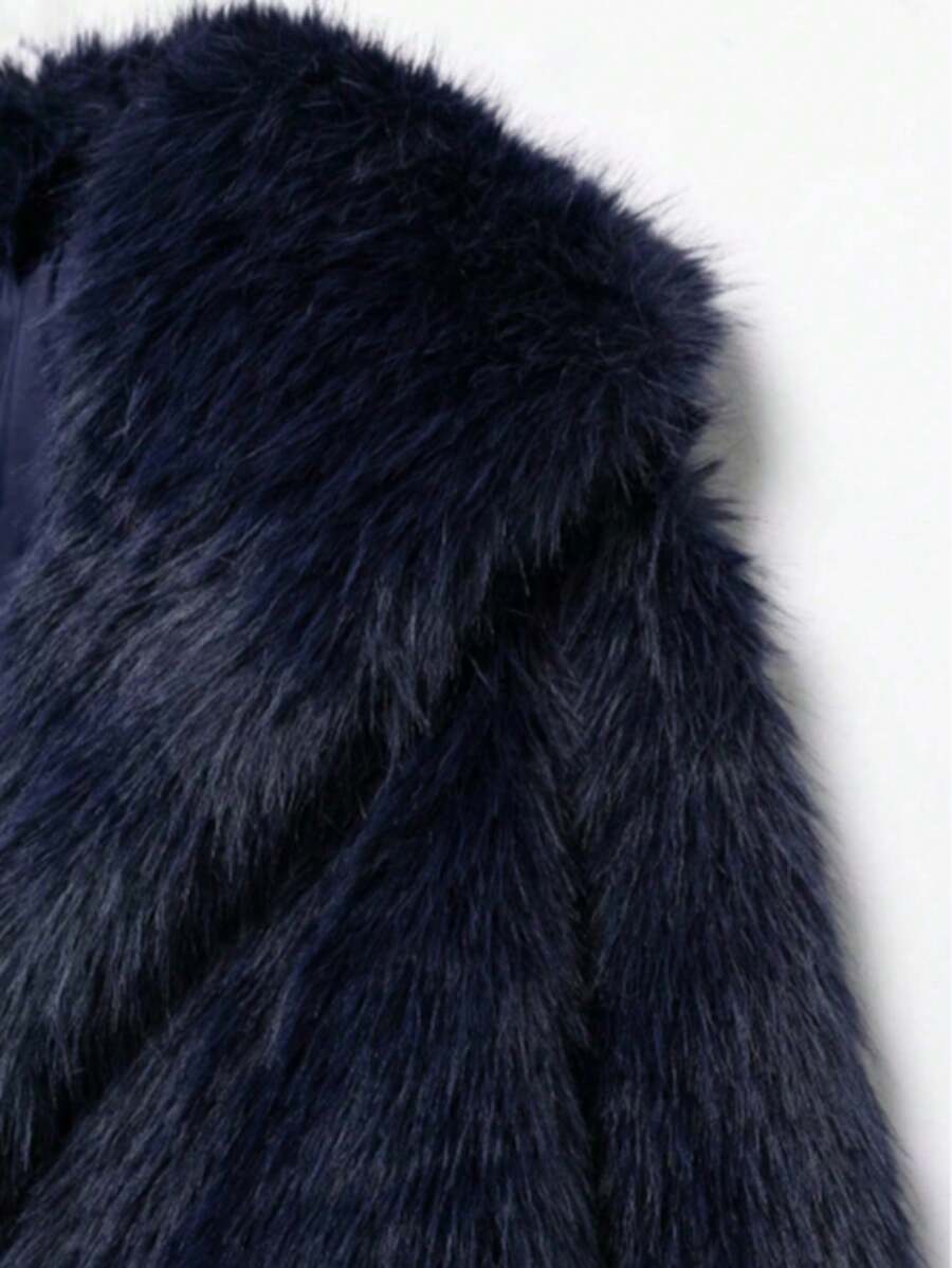 Faux Fur Collar Jacket – Women's Winter Coat – Date Brown Casual Outerwear
