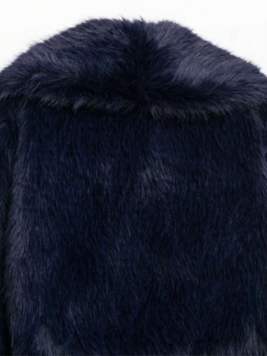 Faux Fur Collar Jacket – Women's Winter Coat – Date Brown Casual Outerwear
