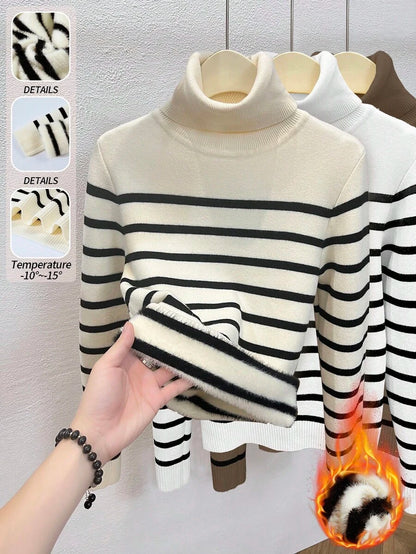 Thermal Turtleneck Knit Sweater – Slim Fit Winter Pullover