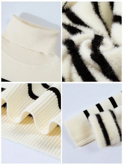 Thermal Turtleneck Knit Sweater – Slim Fit Winter Pullover