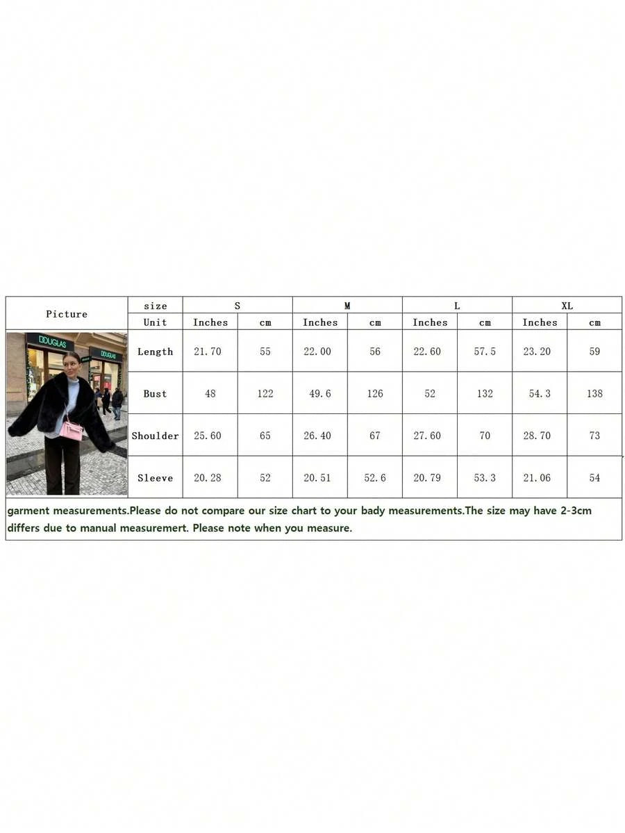 Women's Retro High-End Faux Fur Short Jacket, Loose Version Fashion Casual Coat Winter