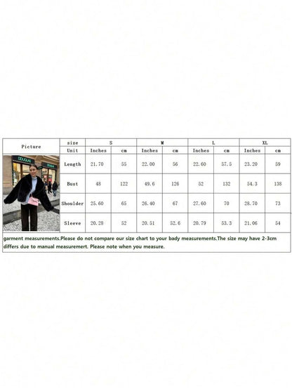 Women's Retro High-End Faux Fur Short Jacket, Loose Version Fashion Casual Coat Winter