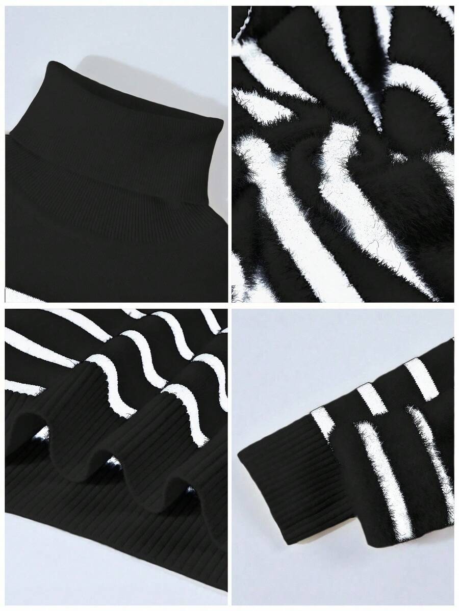 Thermal Turtleneck Knit Sweater – Slim Fit Winter Pullover