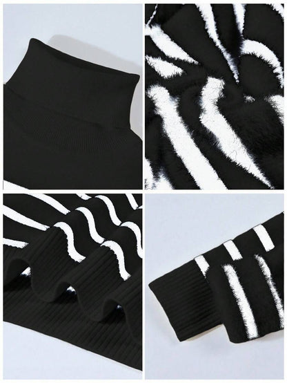 Thermal Turtleneck Knit Sweater – Slim Fit Winter Pullover