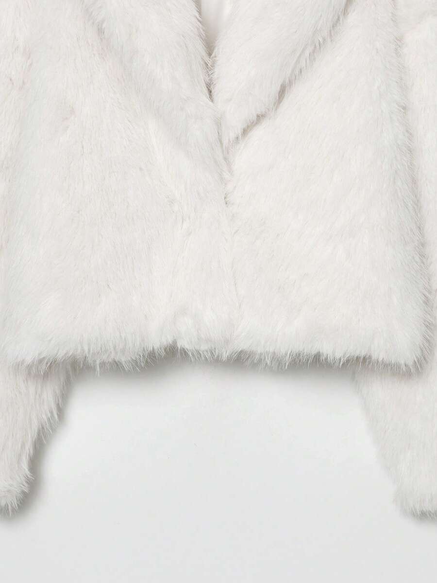 Faux Fur Collar Jacket – Women's Winter Coat – Date Brown Casual Outerwear