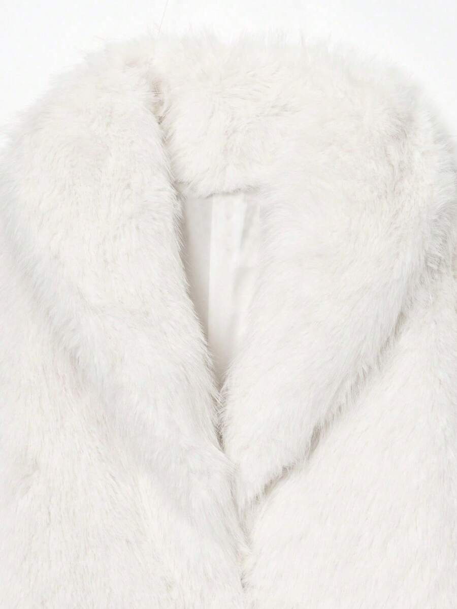 Faux Fur Collar Jacket – Women's Winter Coat – Date Brown Casual Outerwear