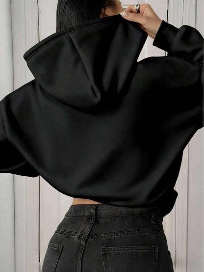 Oversized Hoodie Sweater – Women – Casual Winter Pullover