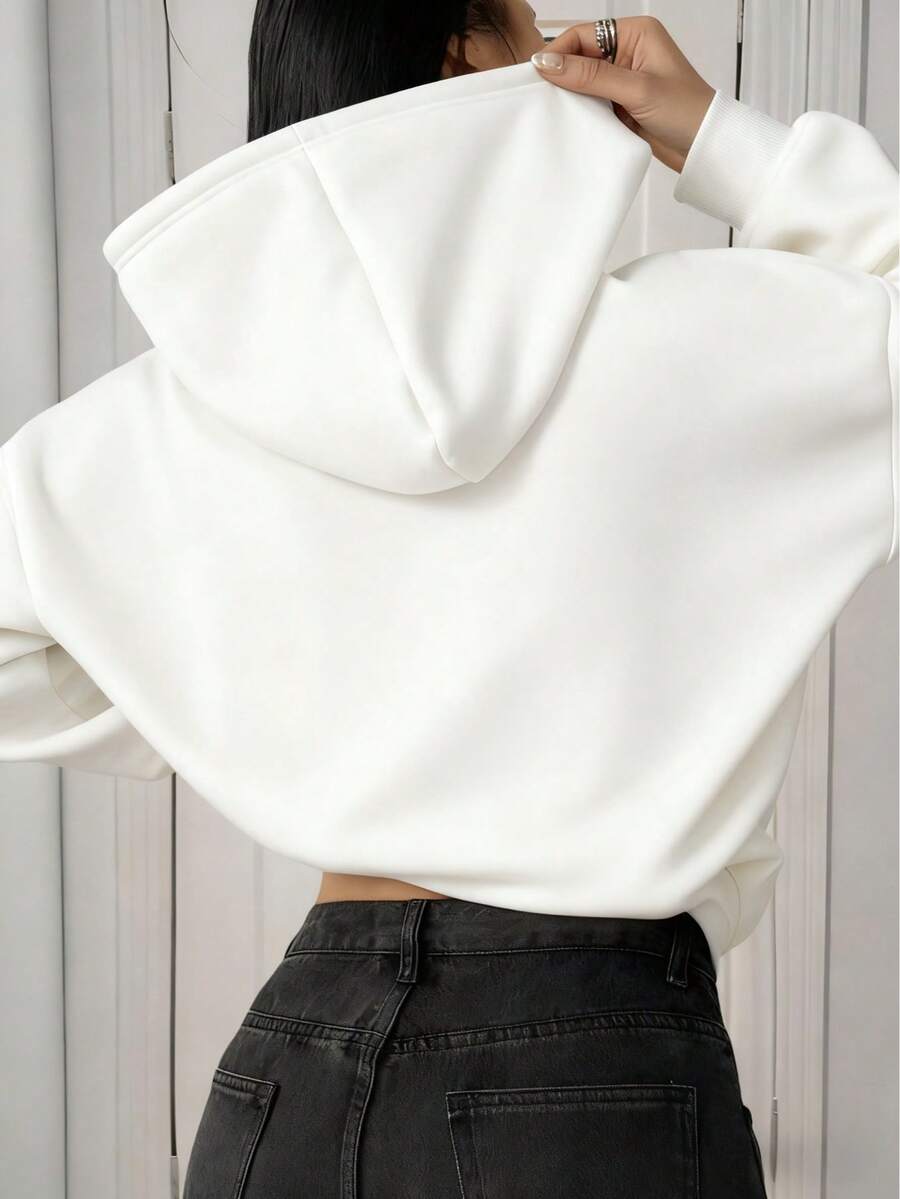 Oversized Hoodie Sweater – Women – Casual Winter Pullover