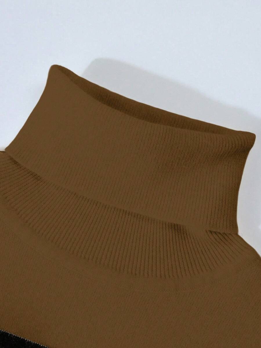 Thermal Turtleneck Knit Sweater – Slim Fit Winter Pullover
