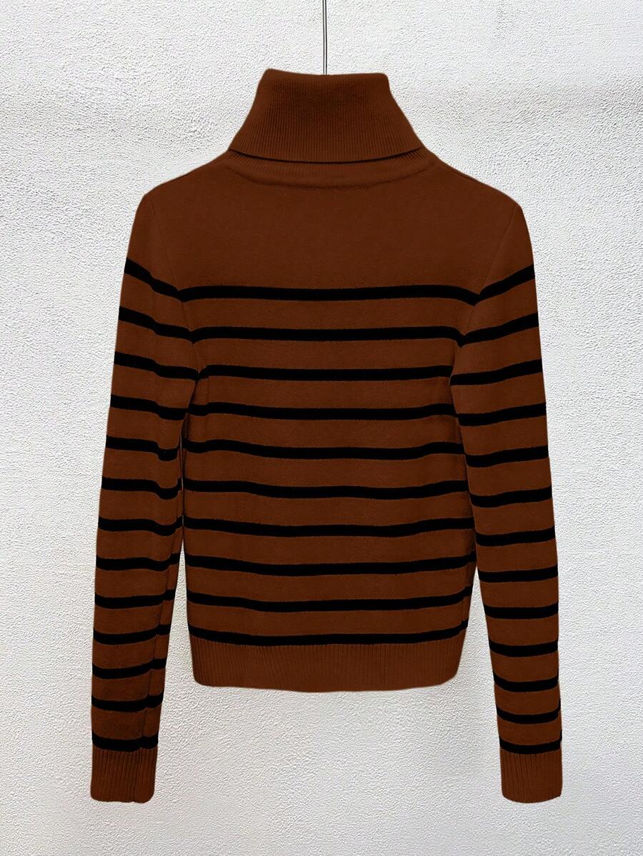 Thermal Turtleneck Knit Sweater – Slim Fit Winter Pullover