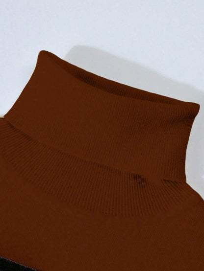 Thermal Turtleneck Knit Sweater – Slim Fit Winter Pullover