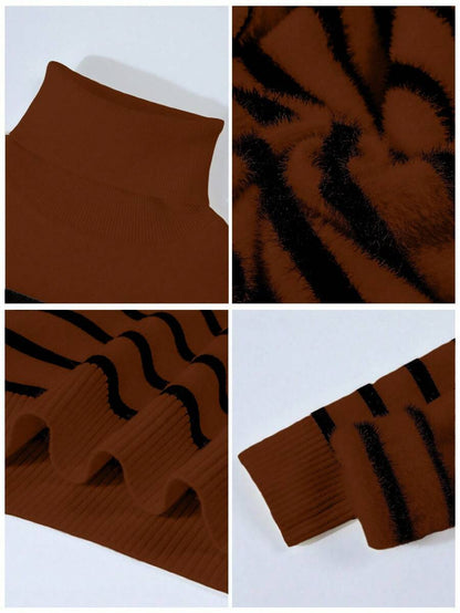 Thermal Turtleneck Knit Sweater – Slim Fit Winter Pullover