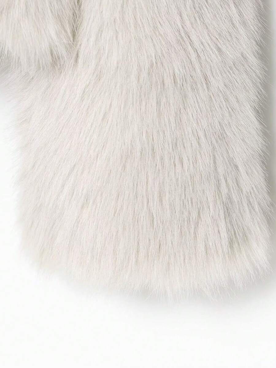 Faux Fur Collar Jacket – Women's Winter Coat – Date Brown Casual Outerwear