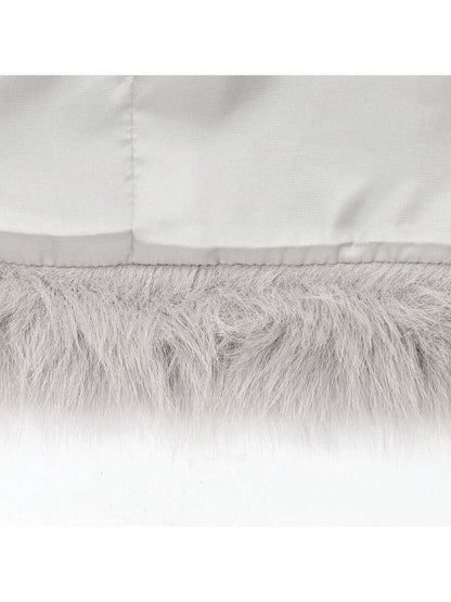 Faux Fur Collar Jacket – Women's Winter Coat – Date Brown Casual Outerwear