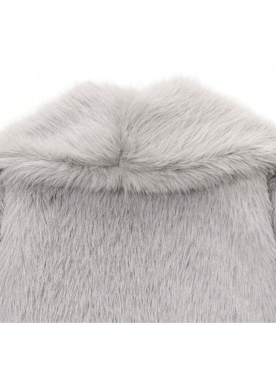 Faux Fur Collar Jacket – Women's Winter Coat – Date Brown Casual Outerwear