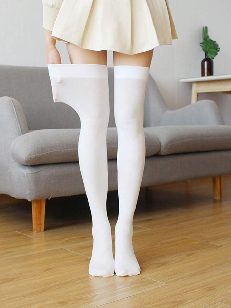Over The Knee Socks – Vertical Stripe Acrylic Knit Warm Winter Style
