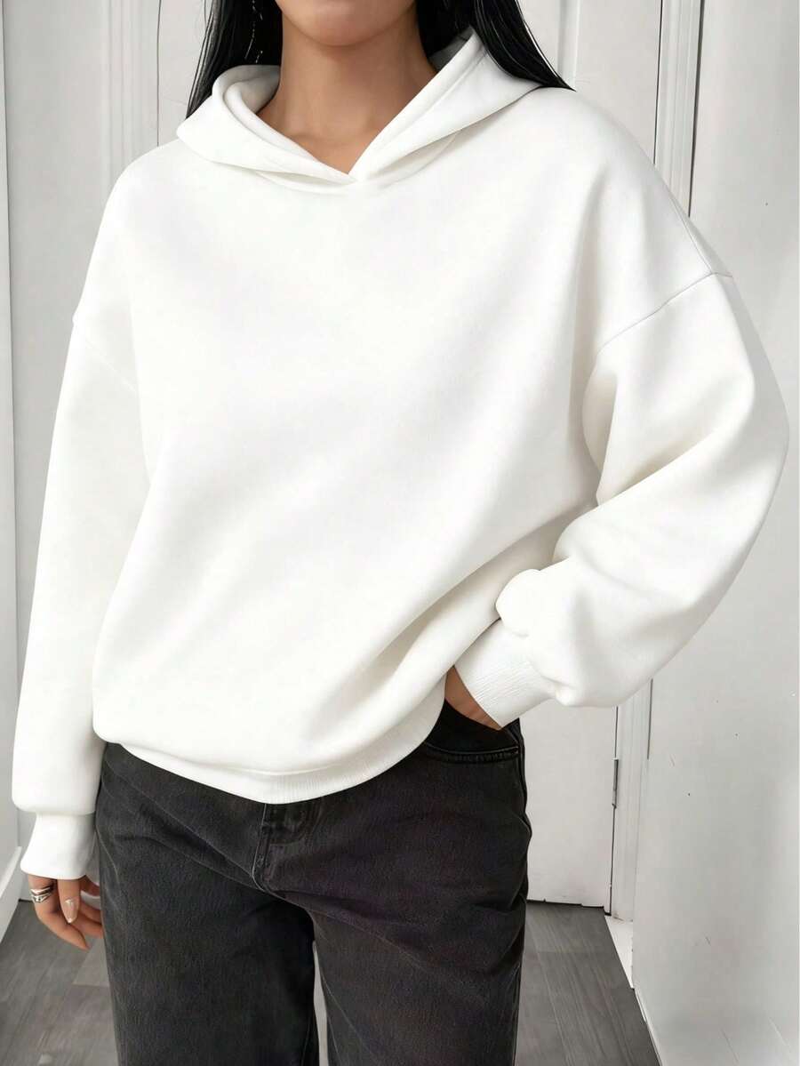 Oversized Hoodie Sweater – Women – Casual Winter Pullover