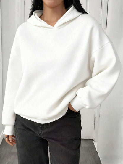 Oversized Hoodie Sweater – Women – Casual Winter Pullover