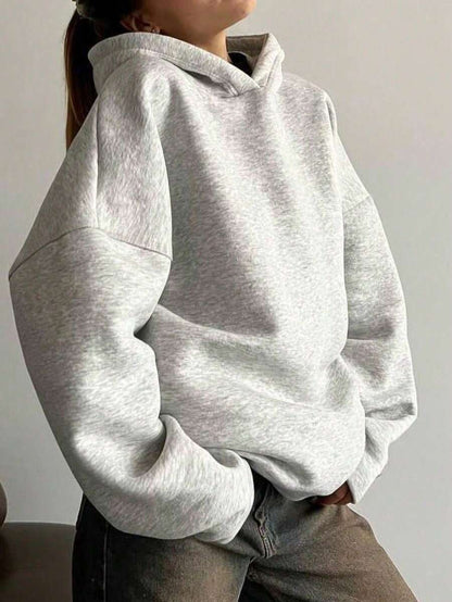 Oversized Hoodie Sweater – Women – Casual Winter Pullover
