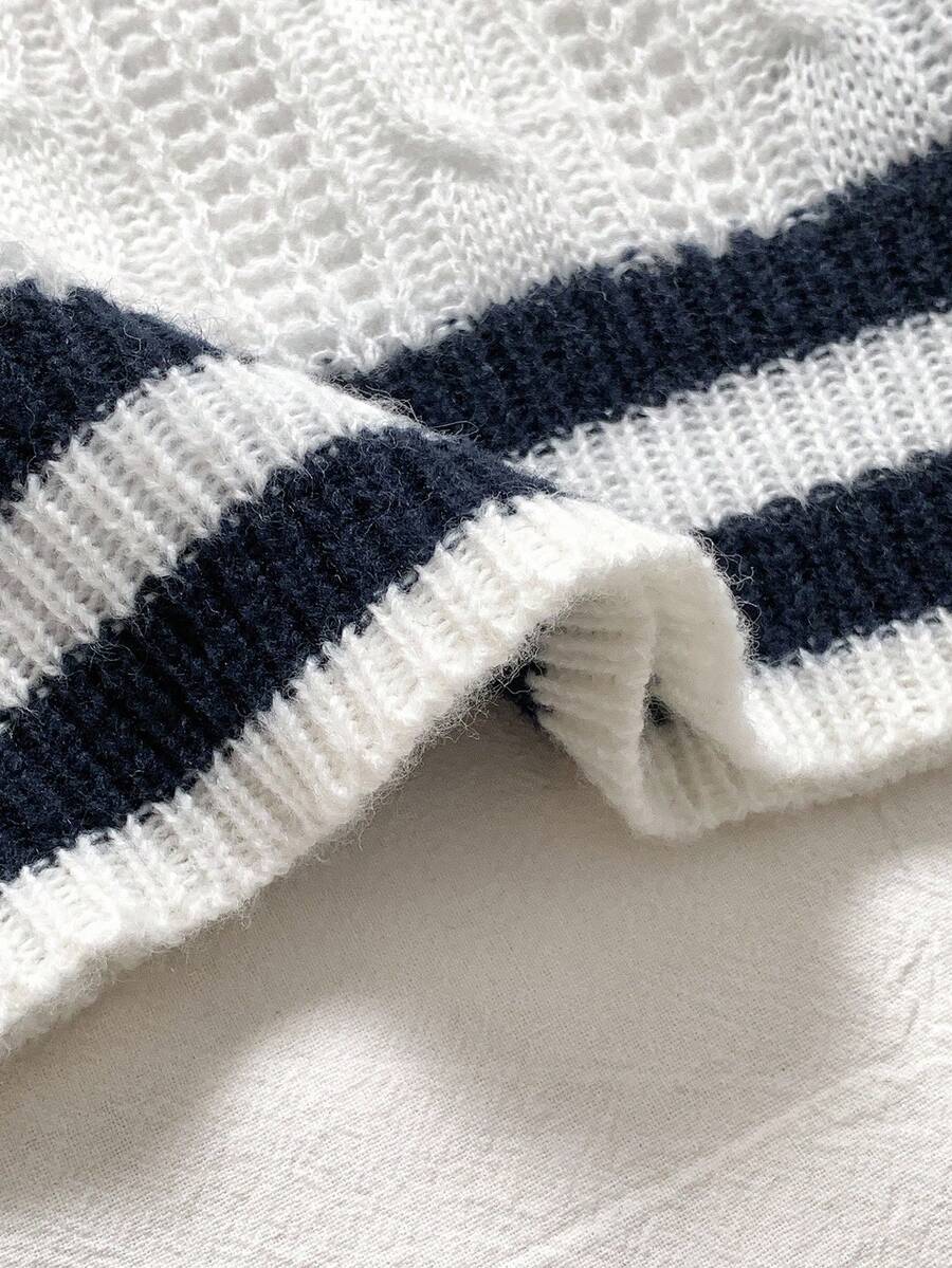 Vintage Ribbed Scoop Neck Sweater – Autumn / Winter – Y2K Knit Pullover