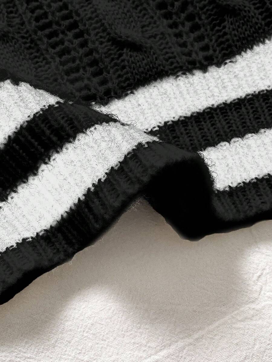 Vintage Ribbed Scoop Neck Sweater – Autumn / Winter – Y2K Knit Pullover