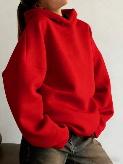 Oversized Hoodie Sweater – Women – Casual Winter Pullover