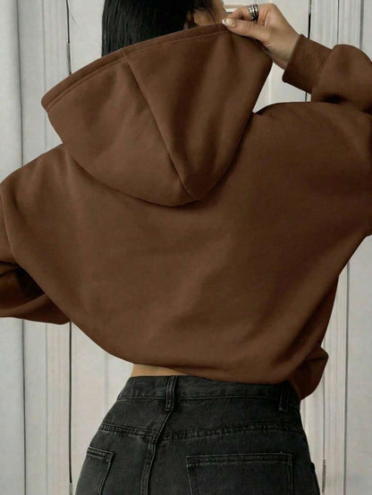 Oversized Hoodie Sweater – Women – Casual Winter Pullover