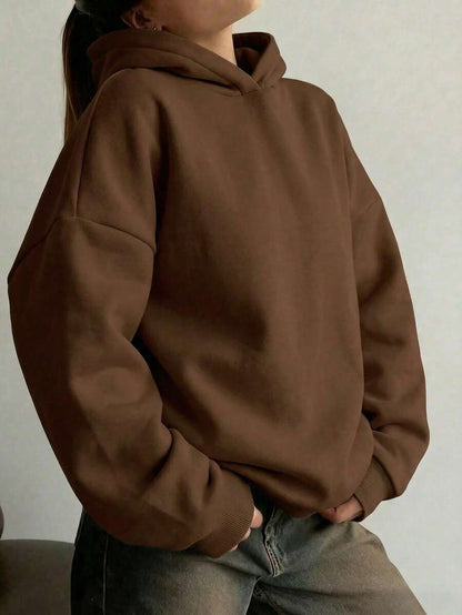 Oversized Hoodie Sweater – Women – Casual Winter Pullover