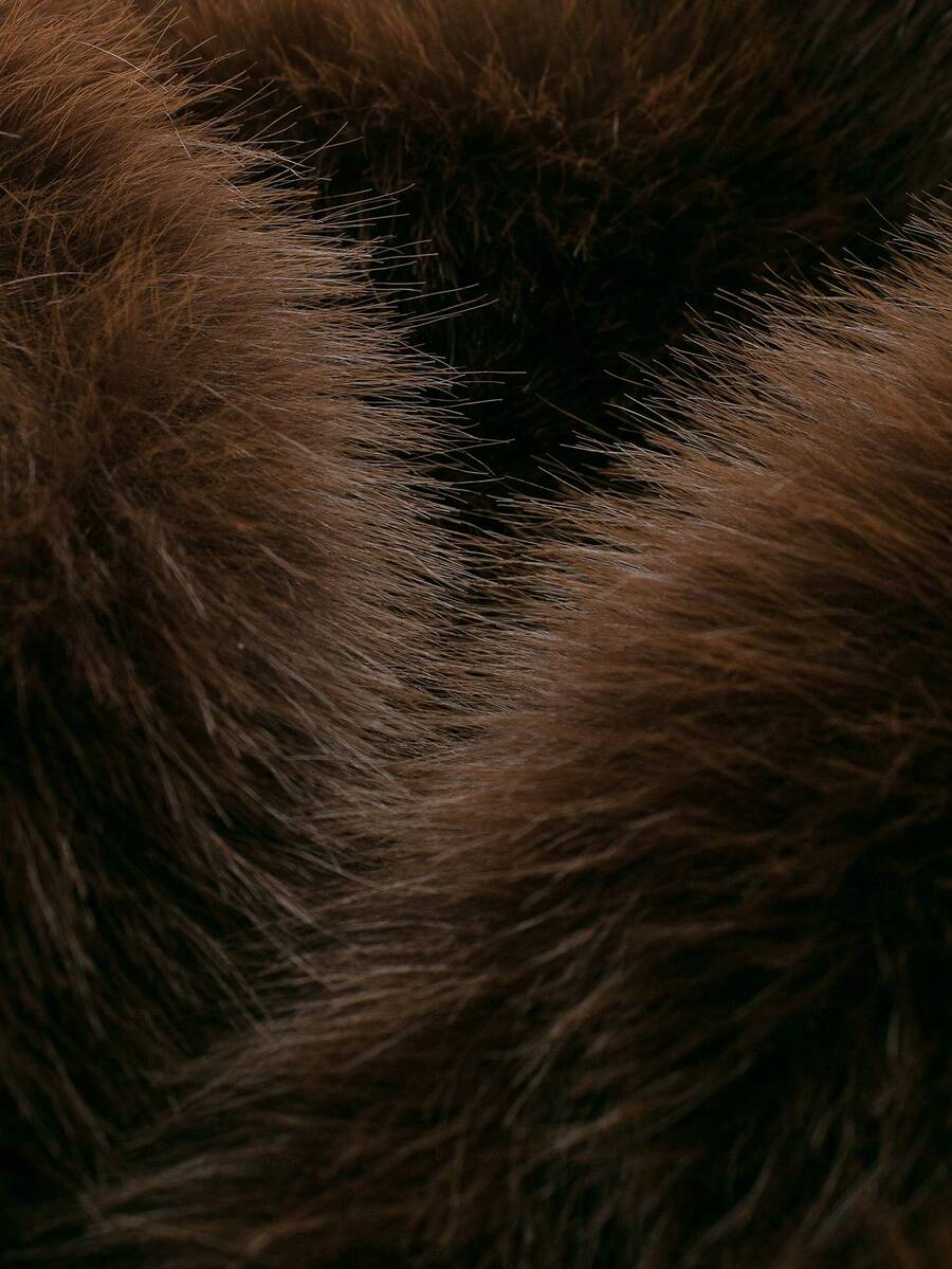Faux Fur Collar Jacket – Women's Winter Coat – Date Brown Casual Outerwear