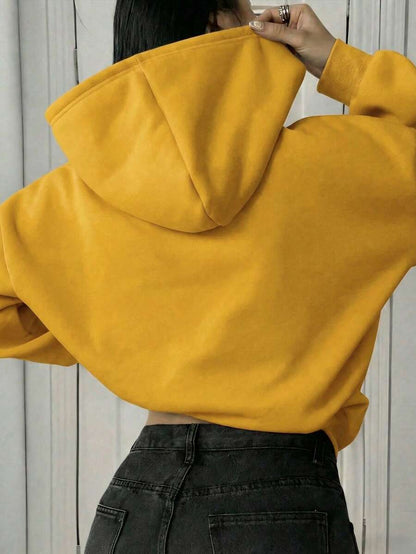 Oversized Hoodie Sweater – Women – Casual Winter Pullover