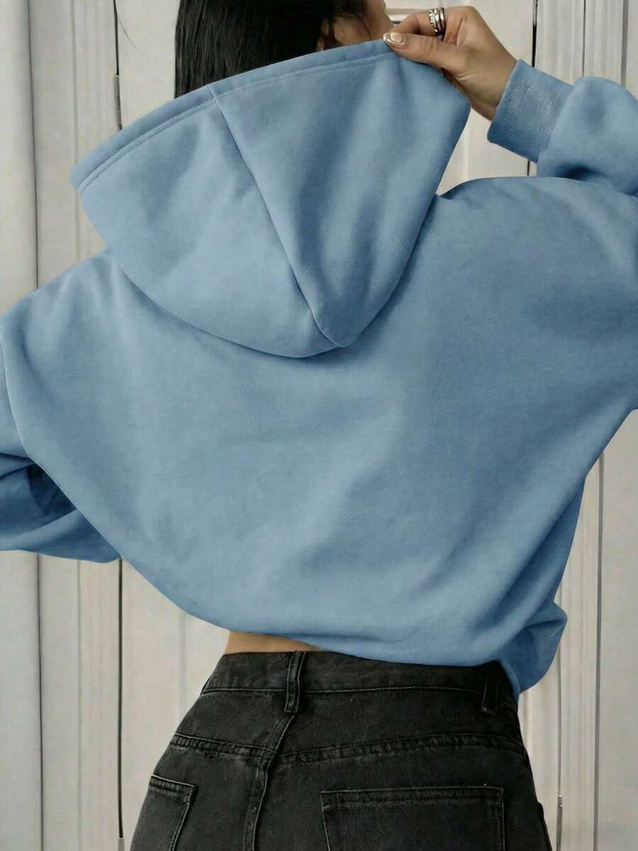 Oversized Hoodie Sweater – Women – Casual Winter Pullover