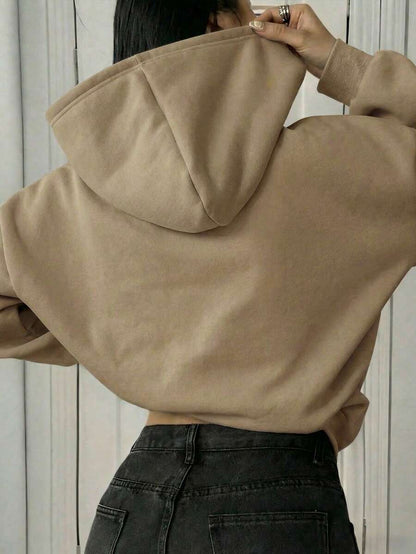 Oversized Hoodie Sweater – Women – Casual Winter Pullover