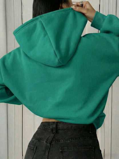 Oversized Hoodie Sweater – Women – Casual Winter Pullover