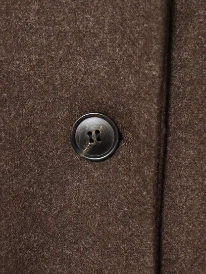 Women Short Jacket Khaki – Minimalist Button Coat – Casual Structured Fit