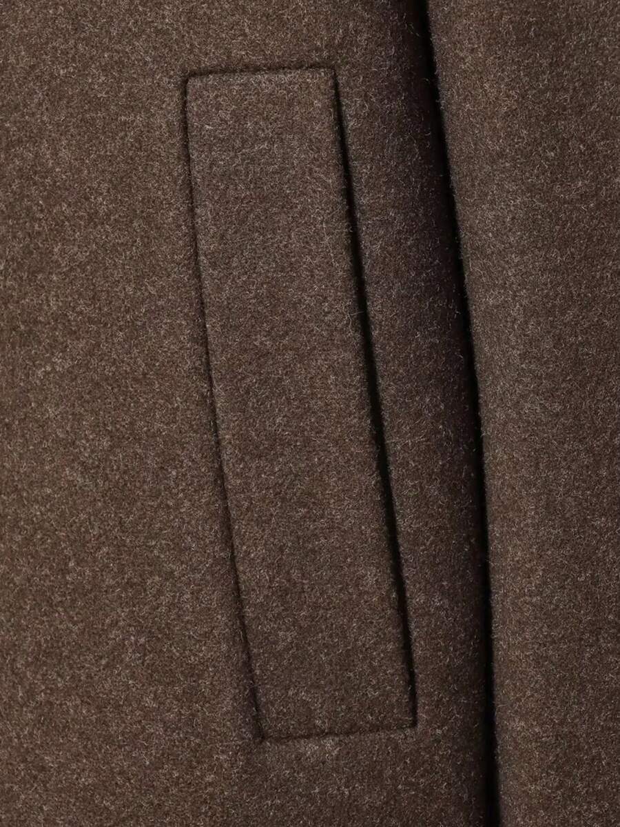 Women Short Jacket Khaki – Minimalist Button Coat – Casual Structured Fit