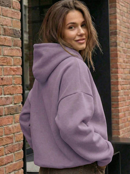 Oversized Hoodie Sweater – Women – Casual Winter Pullover