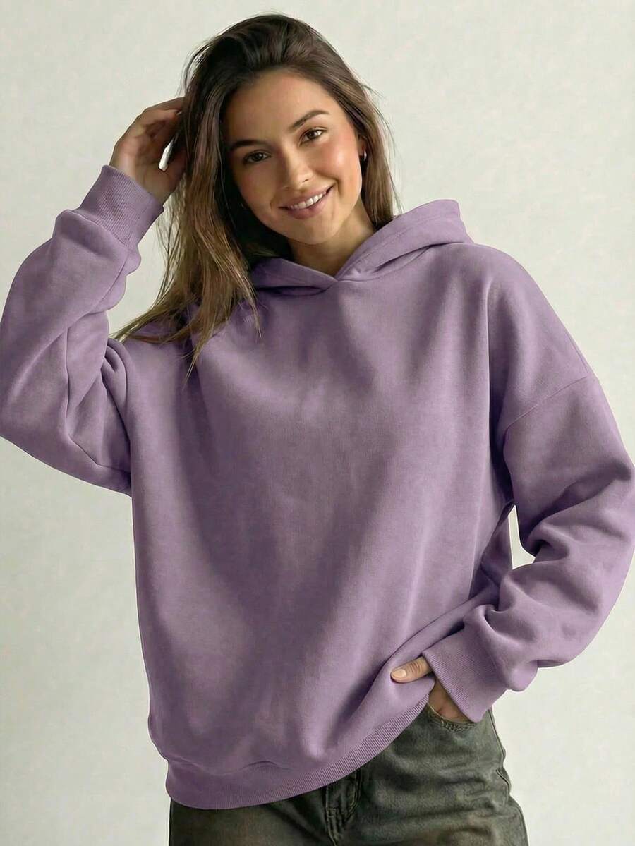 Oversized Hoodie Sweater – Women – Casual Winter Pullover